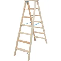 Krause 818249 Holzleiter Stabilo 2x7 Stufen