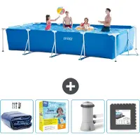 Intex Piscina fuori terra rettangolare - 450x220x84 cm - 5 pezzi - Modello SCB10