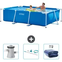 Intex Piscina fuori terra rettangolare - 260x160x65 cm - 4 pezzi - Modello SCB81
