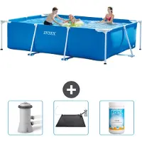 Intex Piscina fuori terra rettangolare - 300x200x75 cm - 4 elementi - SCB80