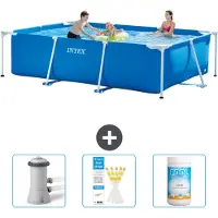 Intex Piscina fuori terra rettangolare - 300x200x75 cm - 4 pezzi - Modello SCB73