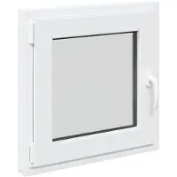 vidaXL Finestra per cantina RISOR, 50 x 50 cm, PVC e vetro