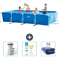Intex Piscina fuori terra rettangolare - 450x220x84 cm - Struttura in 4 parti - Modello SCB74
