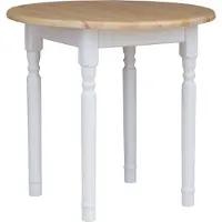 Koma Tools Tavolo rotondo II, pino massello, Ø 90 cm, bianco/naturale verniciato