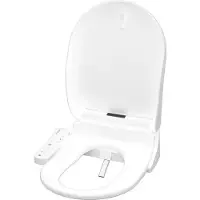 Sfa Sedile WC con funzione bidet Saniseat, doppio getto doccia, ventilatore ad aria calda, regolazione della temperatura, compatibile con WC standard
