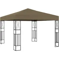 Syfax Gazebo 3x3 m Grigio Talpa in Tessuto