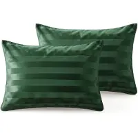 Sleeptime Hotel Samt, set di 2 federe, colore verde scuro, 60 x 70 cm