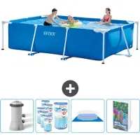 Intex Piscina fuori terra rettangolare - 300x200x75 cm - 5 pezzi - Modello SCB119