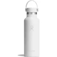 Hydroflask Standard Mouth with Standard Flex Cap Bottiglia termica (532 ml, bianco/grigio)