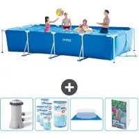 Intex Piscina fuori terra rettangolare - 450x220x84 cm - 5 pezzi - Modello SCB119