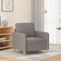 Prolenta Maison Exclusive - Poltrona color tortora, 60 cm, rivestita in tessuto