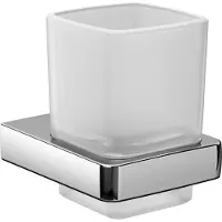 Emco Porte-verre tendance , verre cristal satiné, chromé, 022000100, 022000100