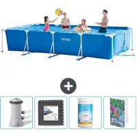 Intex Piscina fuori terra rettangolare - 450x220x84 cm - 5 pezzi - Modello SCB125