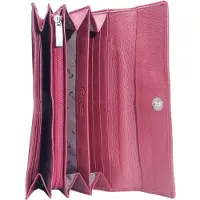 Esquire Deer Portafoglio Vera Pelle 18.5 cm rosso