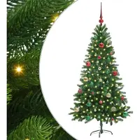 vidaXL Albero di Natale con 150 LED con supporto Verde 150 cm PE