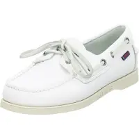 Sebago per donna. 7000530 mocassini Portland in pelle bianca (39), Bianco, Basso, Stringhe, Casual
