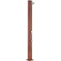 Gre Doccia solare ovale in alluminio - effetto legno - 32 litri