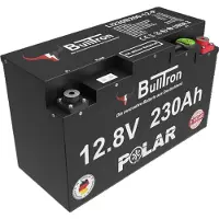 BullTron Batterie Polar da 230Ah, tecnologia LiFePO4, 12,8V, con sistema di gestione intelligente (BMS), ideali per camper, barche e impianti solari