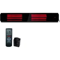 Quality Heating Riscaldatore a infrarossi da terrazza - Nero - 2200 W, larghezza 116 cm, altezza 18 cm