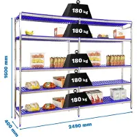 Simoninox Scaffale Metallico Initial 5pp 1600x2490x400 Mm