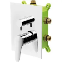 Novaservis Titania Iris New - Miscelatore da incasso per 3 apparecchi con corpo, cromo BOX94451RX,0