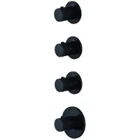 Paffoni Modular Box - Miscelatore termostatico da incasso per 3 apparecchi, nero opaco MDE019NO