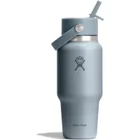 Hydroflask Wide Flex Straw Travel Bottle Borraccia (710 ml, grigio)