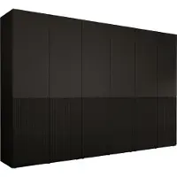 3Xeliving Armadio, nero grafite, 3 x 100 x 200 x 51 cm
