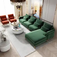 AEA Designer Stoff L-Form Couch Wohnlandschaft Ecksofa Garnitur Modern Design Sofa