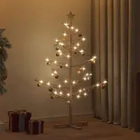 Prolenta Maison Exclusive - Albero di Natale in legno KOTKA, 125 cm