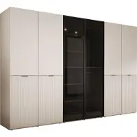 3Xeliving Armadio, beige sabbia, 3 x 100 x 200 x 51 cm
