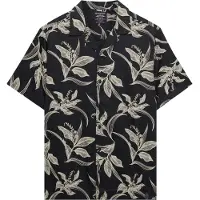 Superdry per uomo. M4011128A Camicia hawaiana, blu navy (M), Casual, Modal, Manica corta