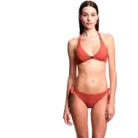 Emporio Armani per donna. EW003272_AF20238 Bikini in lycra marrone testurizzato (S), Beachwear, Poliestere