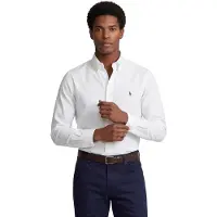 Ralph Lauren per uomo. 712870507001 Camicia Oxford bianca su misura (40.5), Bianco, Casual, Cotone, Classico, Manica lunga
