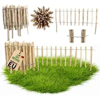 Pemicont Floranica Recinzione in nocciolo con pali 35 cm x ml distanza tra i listelli 4-6 recinzione da giardino staccionata in legno steccato