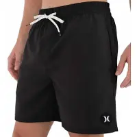 Hurley Volley Icon Solid 17' Pantaloncino da bagno Uomo (S, nero)