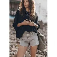 Mikuta The Khaki Faded Denim Shorts Green Taglia: W32 | Pantaloncini Outlet | Donna | Marrone