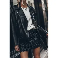 Mikuta The Black Sequin Skirt Black Taglia: L | Minigonne Outlet | Donna | Nero
