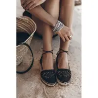 Mikuta The Black Laced Espadrilles Black Taglia: 40 | Infradito Outlet | Donna | Nero