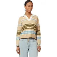Scotch & Soda Rugby Pullover Oatmeal Heather Engineered Stripe Taglia: S | Maglie a manica lunga Outlet | Donna