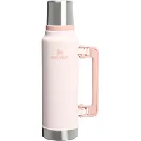 Stanley The Legendary Classic Bottle 1.5QT, Hammertone Rose Quartz 10-11347-0335 borraccia termica con tappo versatore e tazza, 1.4L