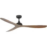 Faro Ventilatore soffitto Gotland, DC, nero/legno scuro