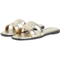 Tommy Hilfiger per donna. FW0FW09325 Mules in pelle metallizzata oro (38), Basso, Nessuno, Casual