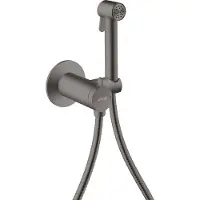 Hansgrohe AXOR Bidette Showers Bidette Douchette à main 1jet EcoSmart, ronde, pour eau mitigée, avec support de douche et flexibles de douche 1,25m, 29242340, 29242340