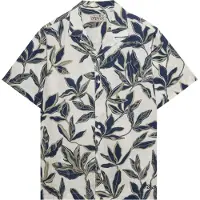 Superdry per uomo. M4011136A Camicia beige da piscina Cabana (M), Casual, Cotone, Manica corta