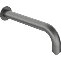 CARUNO Silia titanio, girevole, bocca laminare per doccia, montaggio a parete - 380 mm (NQS_D41K)
