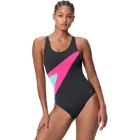 Speedo Women's Hyperboom Butterfly Back Swimsuit Costume intero Donna (42, nero)