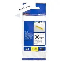 Brother Nastro TZe-S261 - Nero su bianco (36 mm)