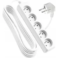 Vayox Cavo di prolunga VA0308-1.5 | 1,5M | 5 prese | 10A | IP20 | Bianco
