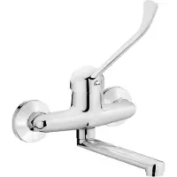 Deante Wall-mounted washbasin mixer with lever Clinic